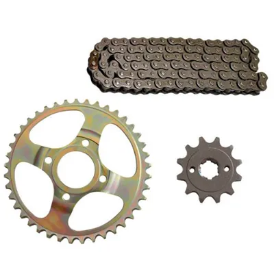 KIT ARRASTRE ALESSIA  DM-150 SPROCK DE 45T - PIŃON DE 12T - CADENA REFORZADA 520H-108L )