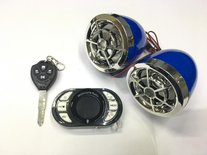 BOCINAS C/ALARMA BLUETOOTH CON PANTALLA AZUL