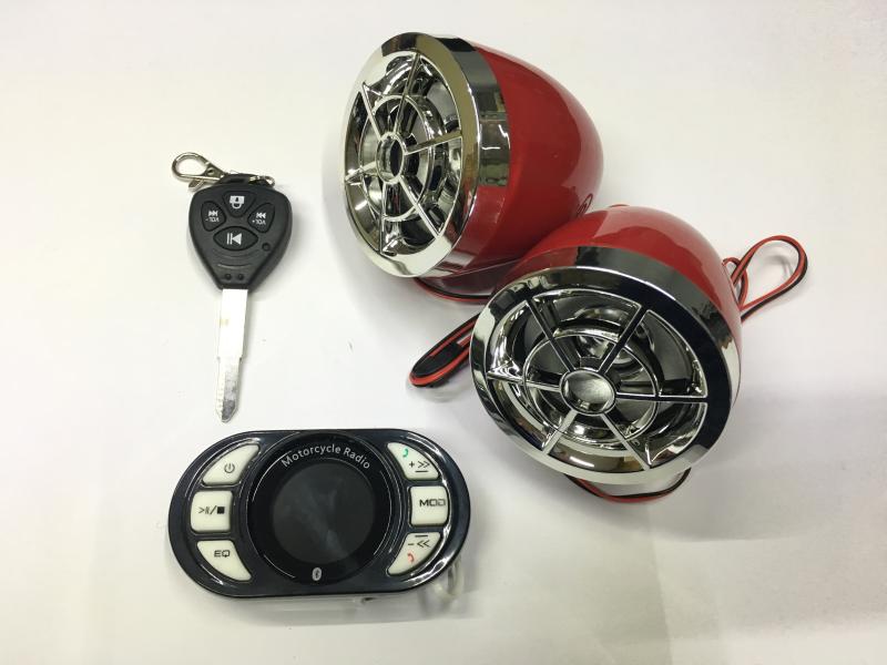 BOCINAS C/ALARMA BLUETOOTH CON PANTALLA ROJO