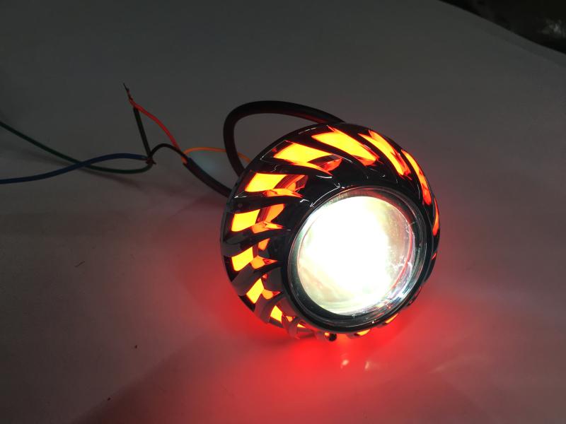 FOCO FARO LED CON REMOLINO Y OJO ANGEL ROJO