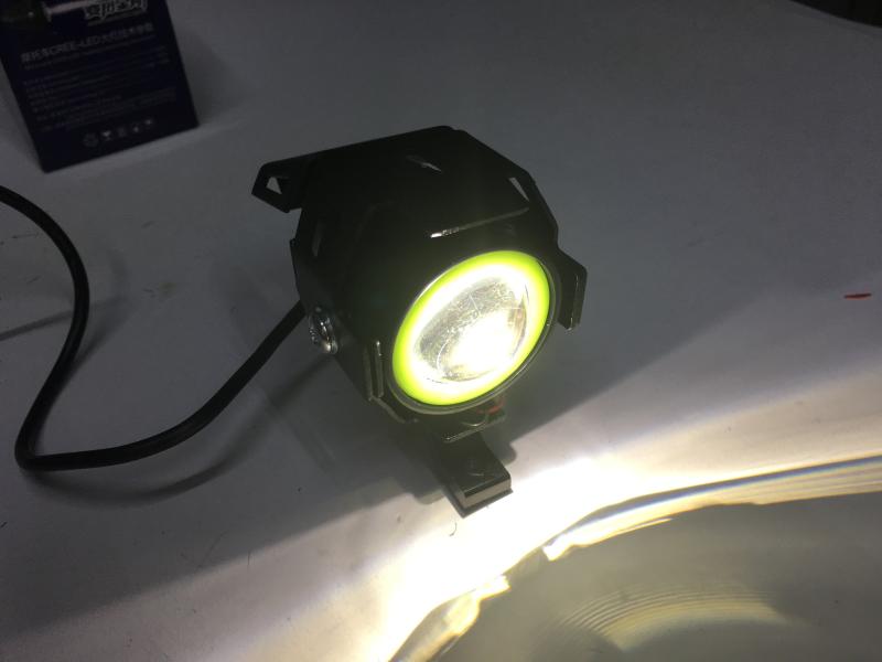 FARO JSMX AUXILIAR EXPLORADORA MINI NEGRA LUZ BLANCA DESTELLO ROSA GOMA AMBAR