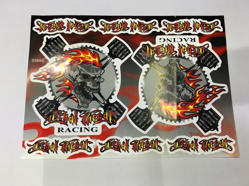 CALCOMANIA CALAVERAS CON FUEGO