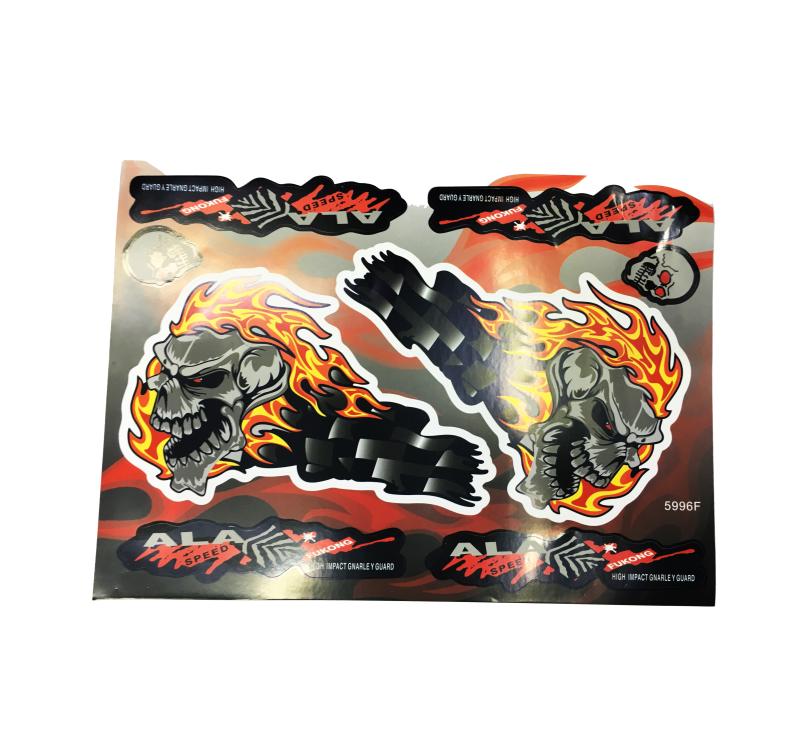 CALCOMANIA CALAVERAS CON FUEGO