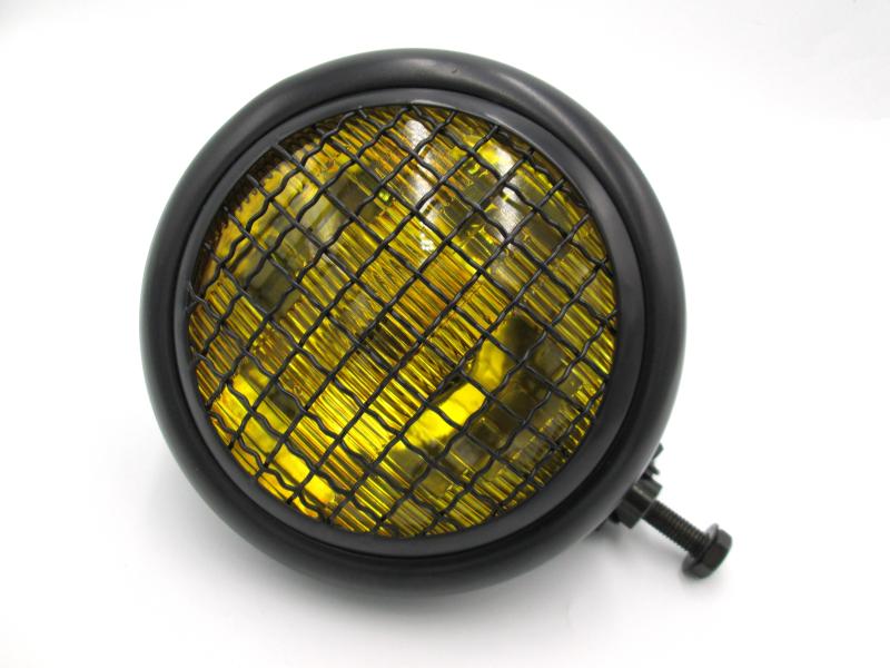 FARO JSMX REDONDO NEGRO MATE RACER REJILLA MICA AMARILLA
