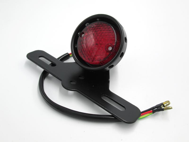 STOP TRASERO CIRCULAR CON PORTAPLACA TRASERA