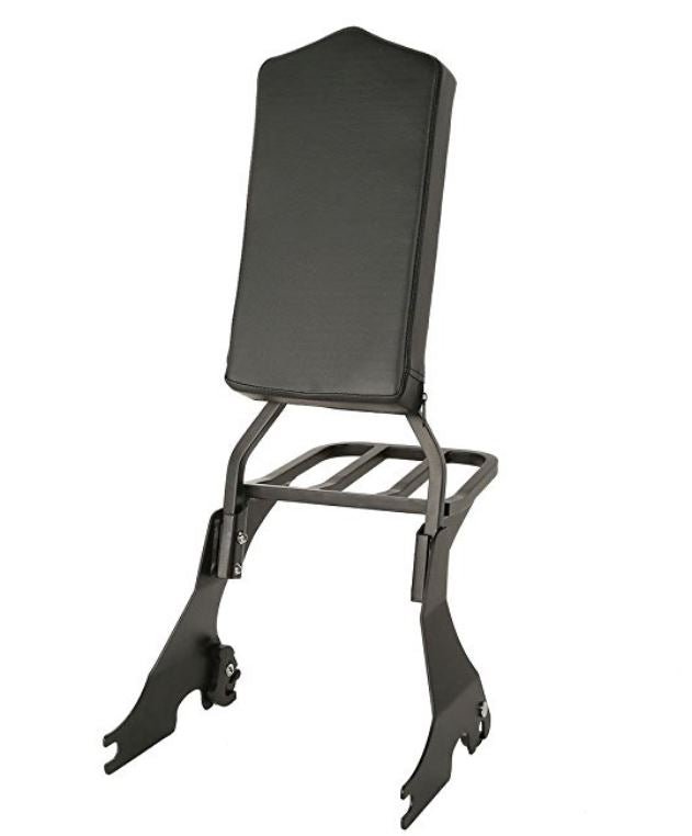 RESPALDO DE ASIENTO CON PARRILLA NEGRO MATE PARA HD SPORTSTER XL883 XL1200 14-16