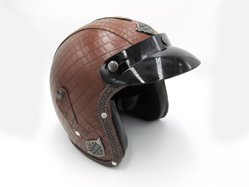 CASCO CHOPPER 3/4 COCODRILO CAFE