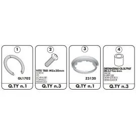 KIT FIJACION BOLSAS SOBREDEPOSITO SUZ DL1000 VSTROM 14-16 BF18K KAPPA