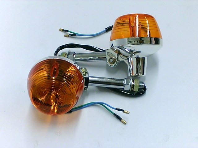 DIRECCIONAL JSMX JGO REDONDO MICA SEMI ESFERICA TRONCO LARGO CROMADO MICA NARANJA