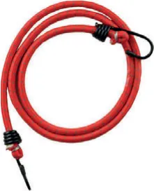 CUERDA ELASTICA MASUDA ROJO REFORZADA REFLEJANTE IRON RACING 1.50M*10MM