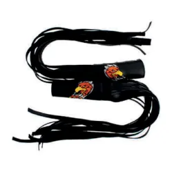 BARBAS CUBREMANOPLA PARA CHOPER 70CM LARGO AGUILA DORADA