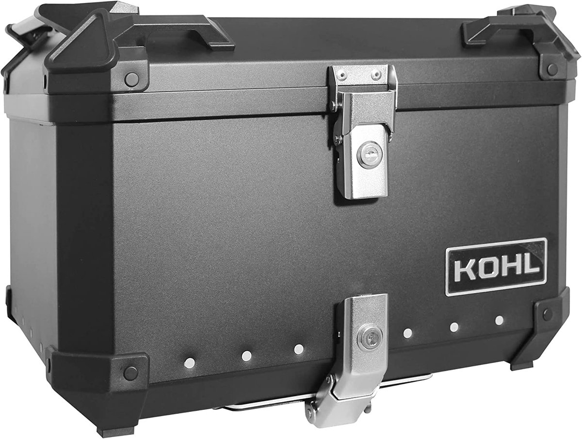 BAUL TRASERO KOHL KH5A.3 ALUMINIO NEGRO 50 LTS