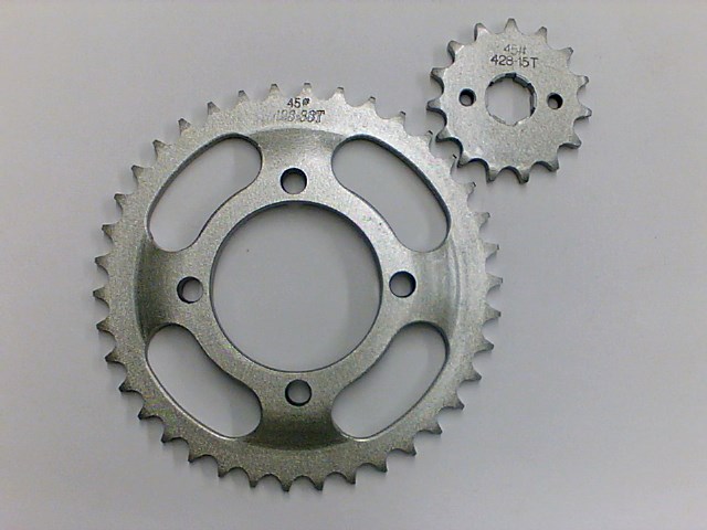 ENGRANE JSMX DEL/TRAS CGL TOOL 125/ VENTO BARRACUDA/PULSAR180/FORZA125/CONCAVO/ (38-428)