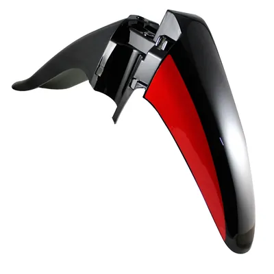 SALPICADERA ALESSIA DELANT AT110 16-18/AX110 16 NEGRO BRILLANTE/ROJO