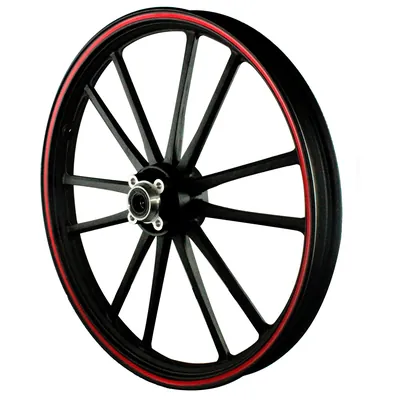 RIN ALESSIA DEL18 RC150 16-18 NEGRO FILO ROJO / ROSA
