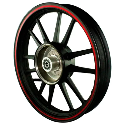 RIN ALESSIA TRAS 16 RC150 16-18 TAMBOR NEGRO FILO ROJO/ROSA