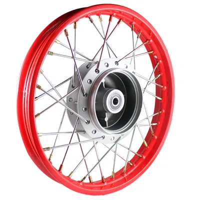 RIN ALESSIA 1.60 X 16 TRAS RAYOS DISCO COMPLETO ROJO DM-125 17-21