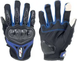GUANTE IRON RACING TACTIL TOUCH NAVEGADOR AZUL TALLA L