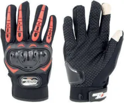 GUANTE IRON RACING TACTIL TOUCH PHOENIX ROJO TALLA M