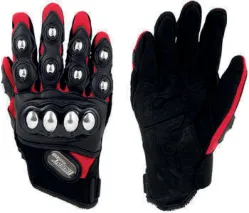 GUANTE IRON RACING HOMBRE ACERO ROJO TALLA L