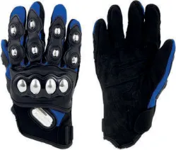 GUANTE IRON RACING HOMBRE ACERO AZUL TALLA L