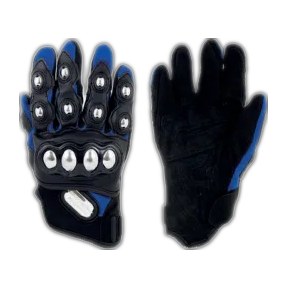 GUANTE IRON RACING HOMBRE ACERO AZUL TALLA L