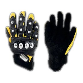 GUANTE IRON RACING HOMBRE ACERO AMARILLO TALLA M