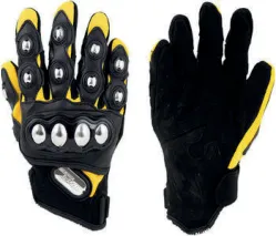 GUANTE IRON RACING HOMBRE ACERO AMARILLO TALLA XL