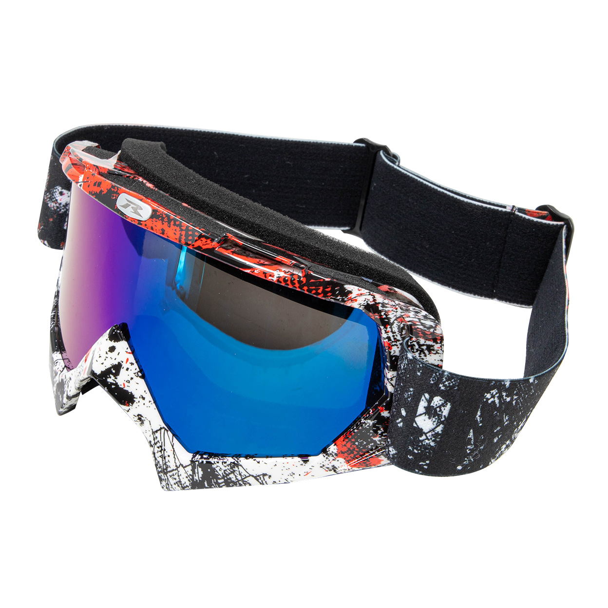 GOGGLE R013 ROJO NEGRO N