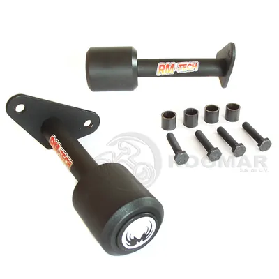 DEFENSA SLIDER NS200 RMTECH ACERO NEGRO C/TORNILLOS