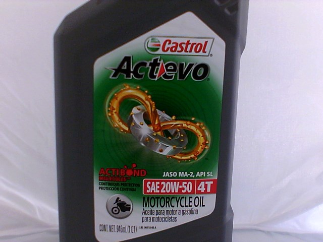 ACEITE CASTROL ACTEVO 4T 20W50 946ML SL JASO MA-2