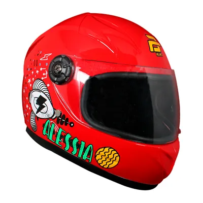 CASCO ALESSIA INFANTIL PLANET ROJO CERRADO