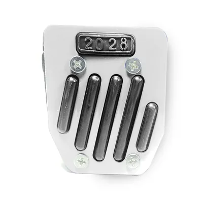 PLACA PEDAL FRENO ALUMINIO BLANCO UNIVERSAL