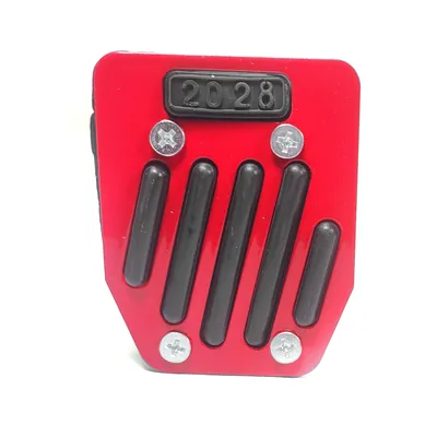 PLACA PEDAL FRENO ALUMINIO ROJO UNIVERSAL