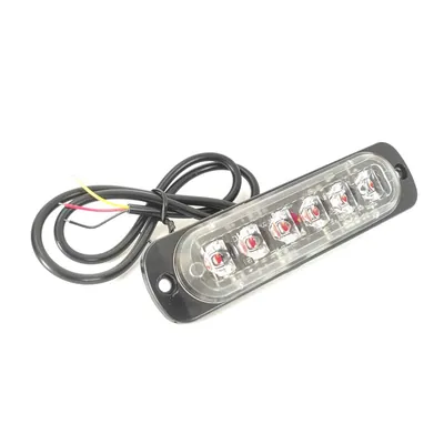 LUZ ESTROBOSCOPICA 6 LEDS 12.06CM LUZ ROJA