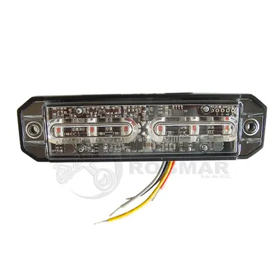 ESTROBO 6 LEDS 4 LUZ AMBAR 18W 10-30V 20