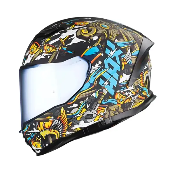 CASCO FORCE VALKYERI GRIS NARANJA BRILLANTE S HAX