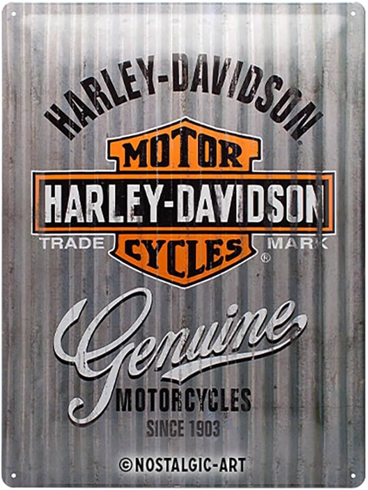 CARTEL 30 X 40 HARLEY LOGO GENUINE