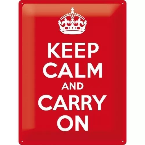 CARTEL 30 X 40 KEEP CALM AND CARRY ON