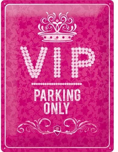 CARTEL 30 X 40 VIP PARKING ONLY ROSA