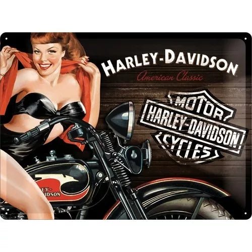 CARTEL 30 X 40 HARLEY BIKER BABE II
