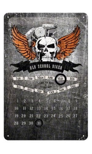 CALENDARIO 20X30 OLD SCHOOL BIKER SKULL