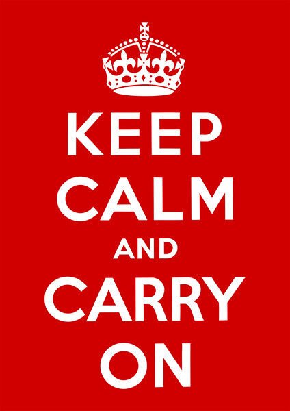 CARTEL 20 X 30 KEEP CALM AND CARRY ON