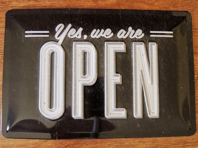 CARTEL 20 X 30 YES, WE ARE OPEN