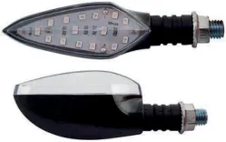 DIRECCIONAL IRON RACING LED NEGRO MATE LUZ BLANCA