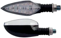DIRECCIONAL IRON RACING LED NEGRO MATE LUZ AMARILLA