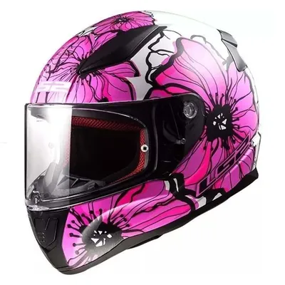 CASCO CERRADO LS2 RAPID II POPPIES L BCO/ROSA FF353