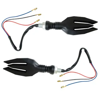DIRECCIONAL RODA DEL/TRAS TRIDENTE AMBAR CON LUZ CUARTO LED SET 12V