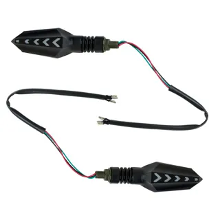 DIRECCIONAL RODA DEL/TRAS AVATAR SECUENCIAL DOBLE LADO CON LUZ CUARTO BLANCO LED SET 12V