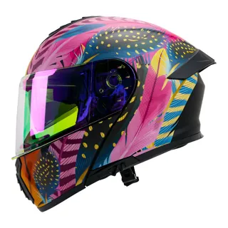 CASCO RODA PILOT S ROSA MATE FEATHER MICA ROSA ABATIBLE